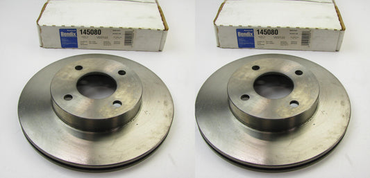 (x2) Front Disc Brake Rotors Bendix 145080