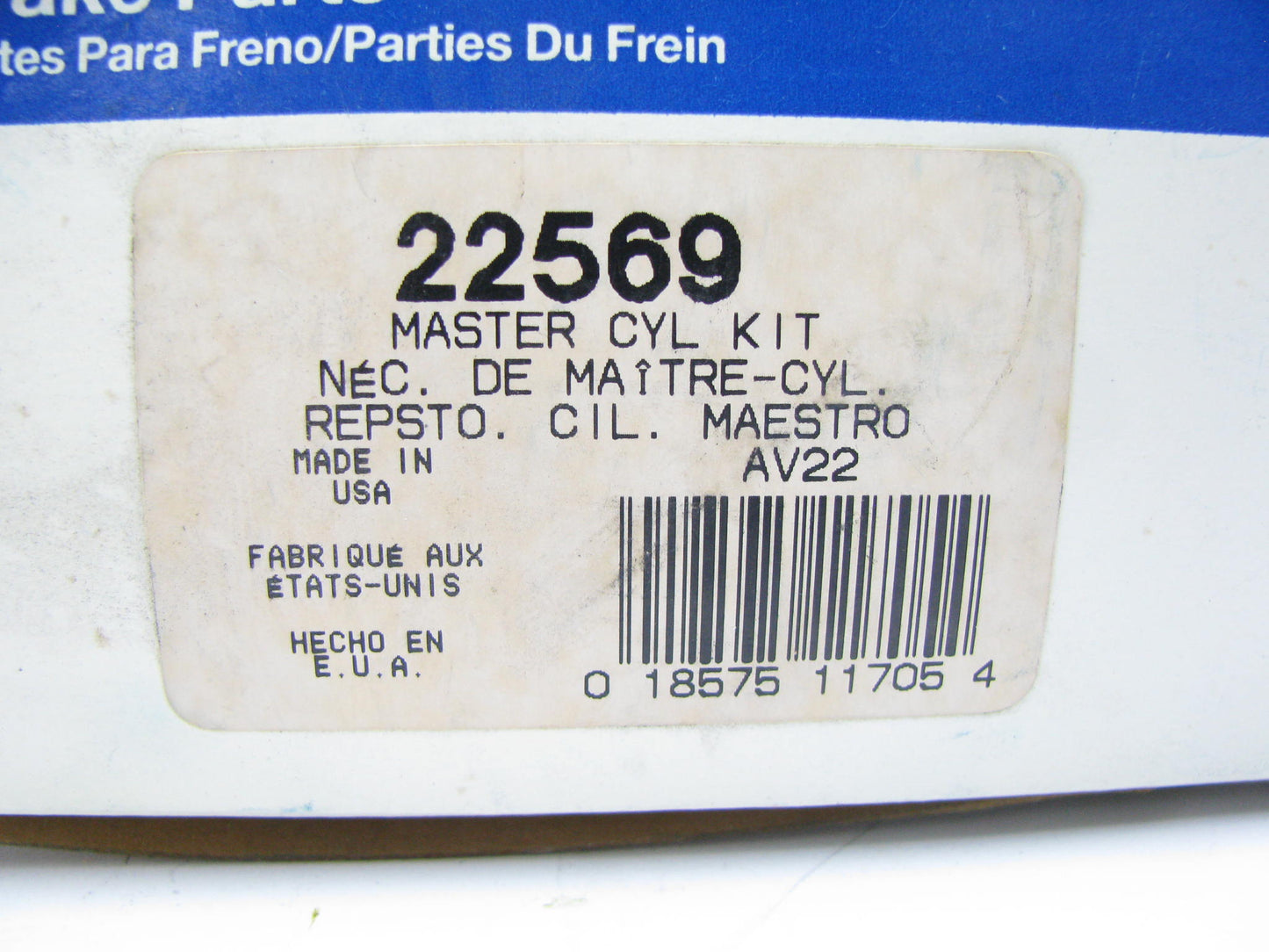 Bendix 22569 Brake Master Cylinder Rebuild Repair Kit