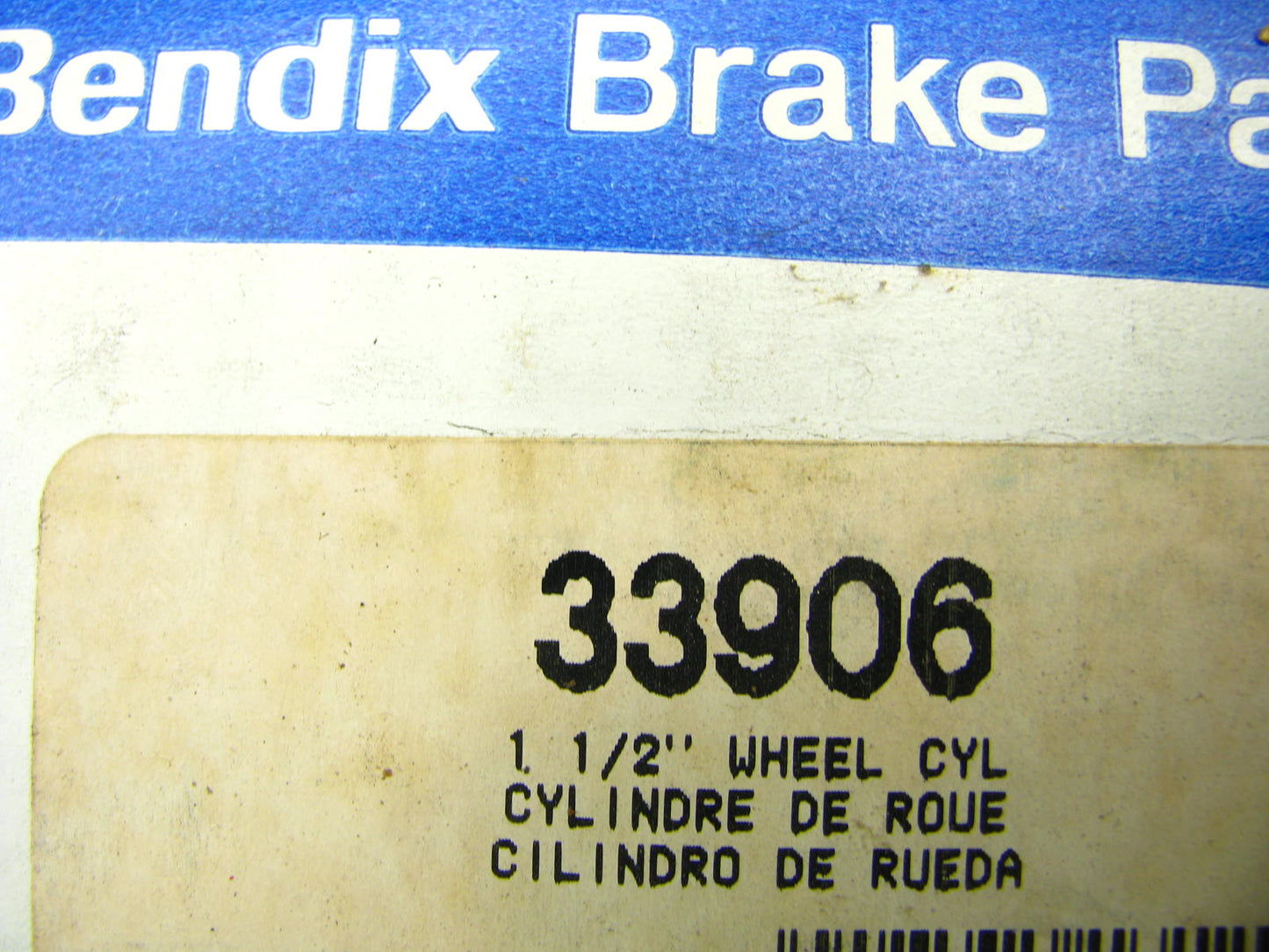 Bendix 33906 Drum Brake Wheel Cylinder - Front Right Upper / Lower