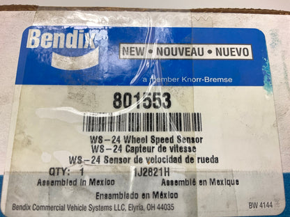 Bendix 801553 Front ABS Wheel Speed Sensor Replaces 5C4Z2C204CA