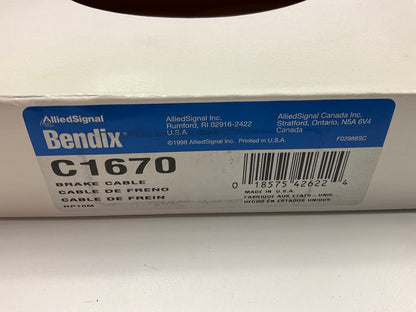 Bendix C1670 Rear Left Parking Brake Cable For 1990 Jeep Wrangler 4WD