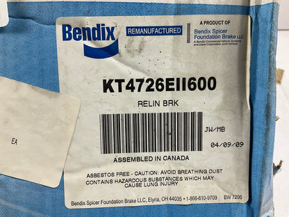Bendix KT4726EII600 REMAN ES600 4726E Drum Brake Shoes, ESII 16-1/2'' X 8-5/8''