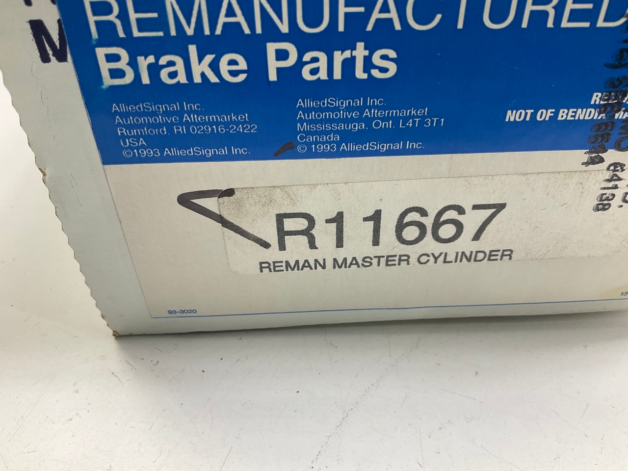 REMAN. Bendix R11667 Manual Brake Master Cylinder