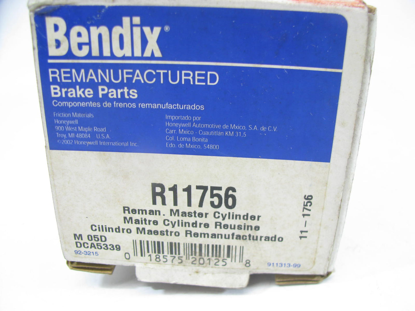 Reman Bendix R11756 Brake Master Cylinder For 1974-1981 Volkswagen Dasher