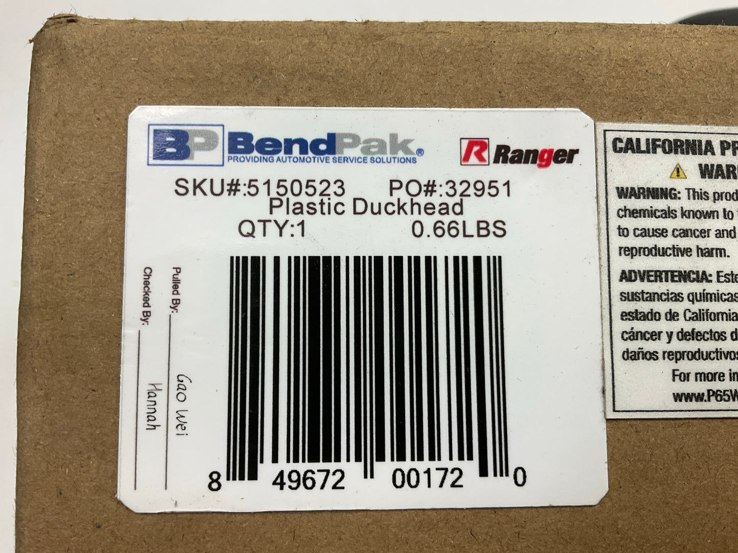 Bendpak Ranger 5150523 Hardened Plastic Tool Head For All Wheel Types