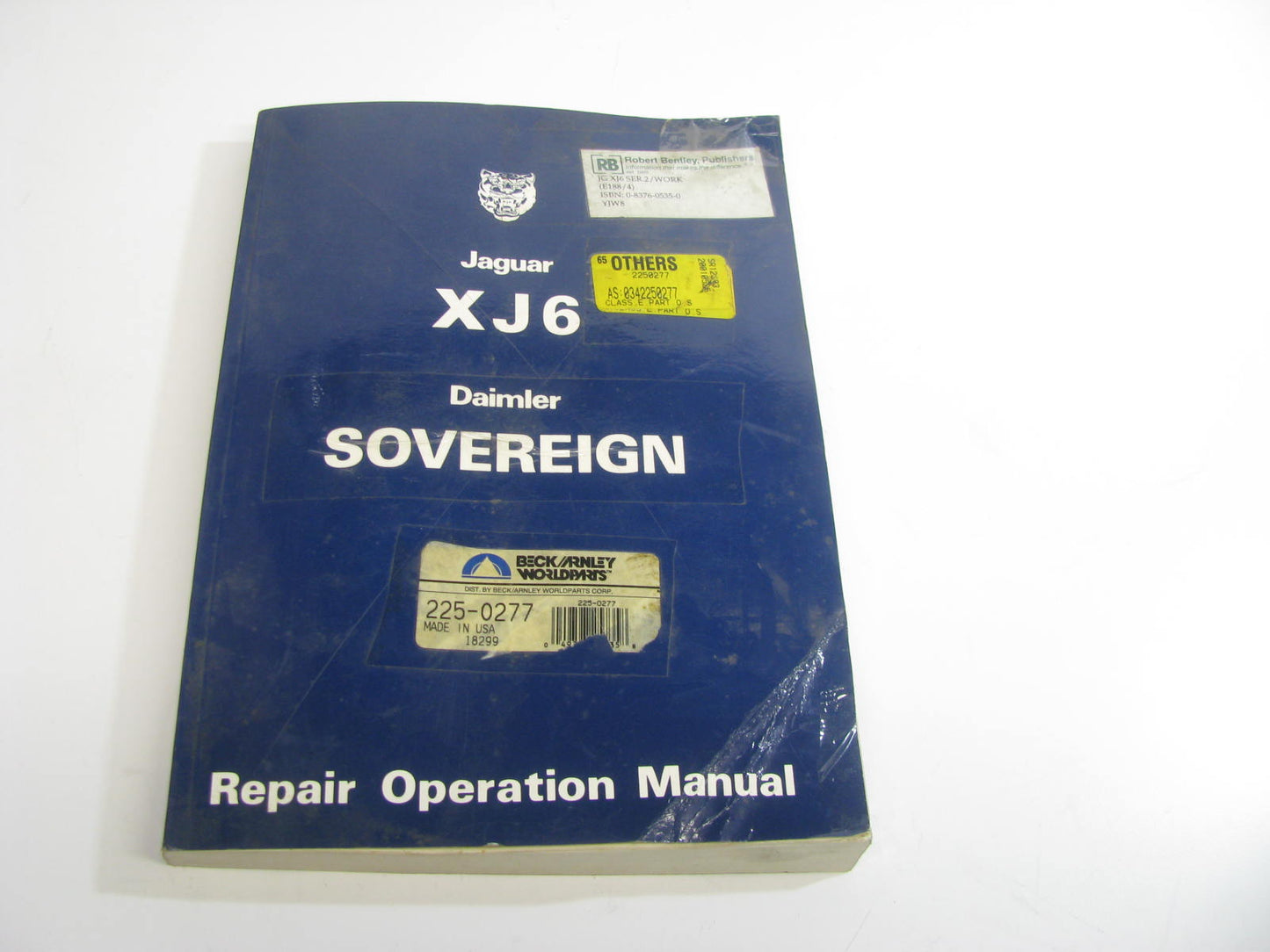 Daimler Sovereign Repair Operation Manual - COSMETIC DAMAGE To Cover For XJ6