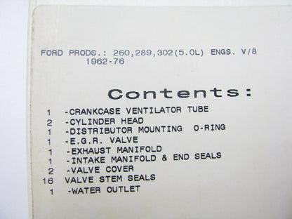 Best Value HS8118 Cylinder Head Gasket Set - 1962-1976 Ford 260, 289, 302 V8