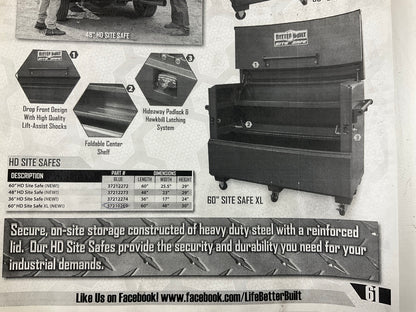 Better Built 37210269 HD Site Safe XL Jobsite Box - 60''L X 30''W X 46''H