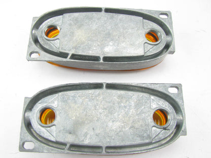 (2) Betts 211002 Amber B21 Aluminum Low Profile Side Marker Clearance Lamp Light