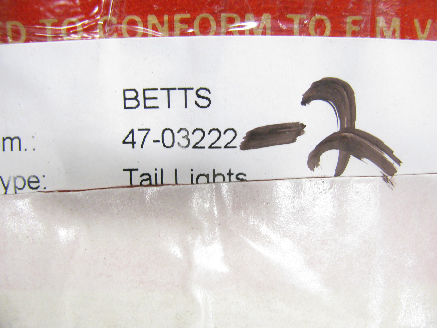 (2) Betts 47-03222 Surface Mount Stop / Turn / Tail / License Lamp Light