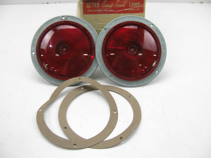 (2) Vintage Betts 70-01122 Red Stop Turn Tail Lamp Lights - PAIR AS SHOWN