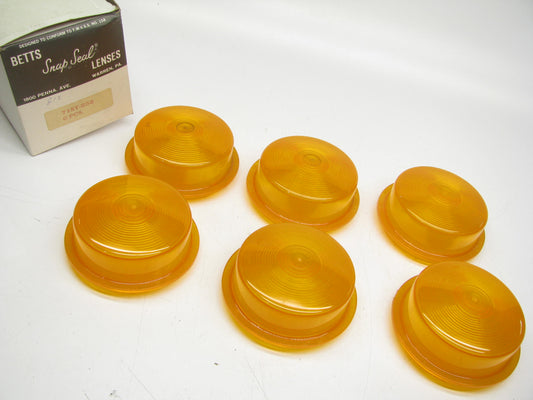 (6) Betts 71ST-232 Deep AMBER  Lamp Lenses For 40, 45, 47, 70 & 80 Series