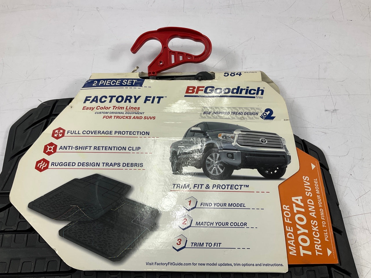 BF Goodrich 584-10 Cut-To-Fit Rubber Floor Mats Toyota Tacoma, Tundra Highlander