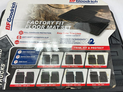 BF Goodrich FL58110 Front Trim-To-Fit Rubber Floor Mats 2-Piece Set - Ford Truck