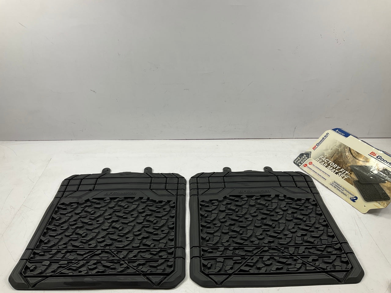 Bf Goodrich FL58510-4 Rubber 2-Piece Black REAR Floor Mats 20'' X 18-1/2''