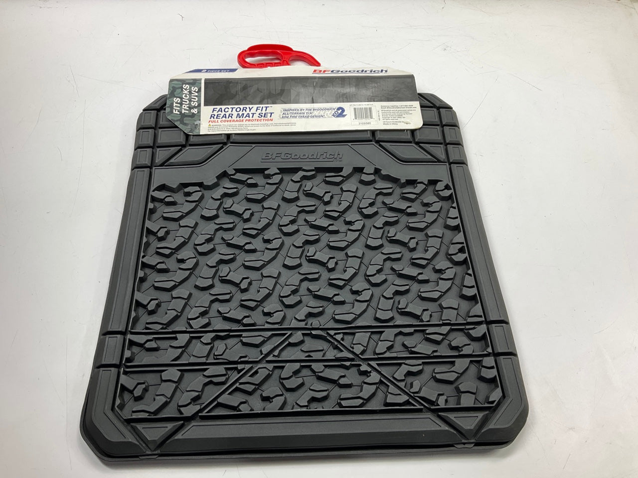 Bf Goodrich FL58510-4 Rubber 2-Piece Black REAR Floor Mats 20'' X 18-1/2''