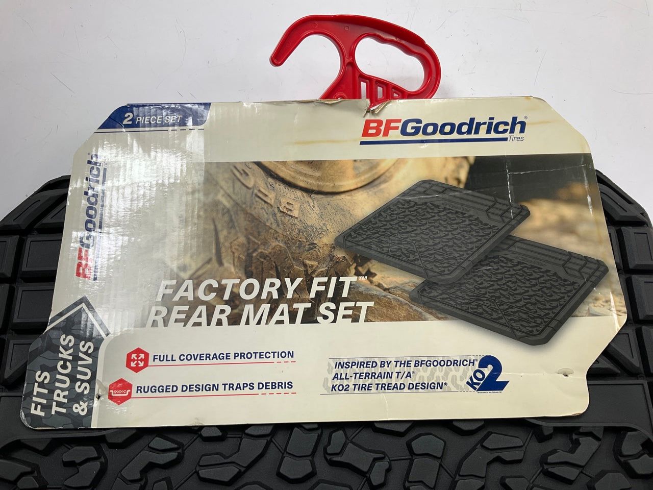 Bf Goodrich FL58510-4 Rubber 2-Piece Black REAR Floor Mats 20'' X 18-1/2''