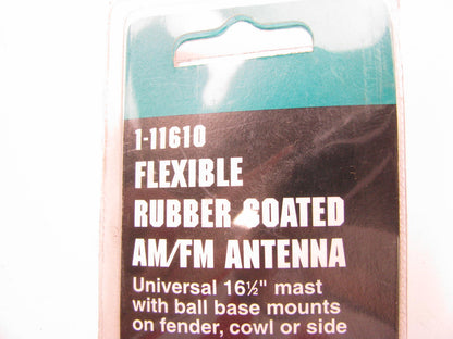 Big A 1-11610 Flexible Rubber Coated AM/FM Antenna 16-1/2'' Mast Ball Base