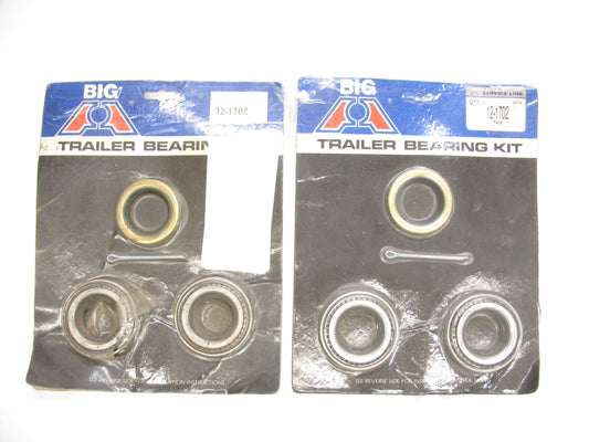 (x2) Pair Of Trailer Bearing Repair Kits For 1-1/16 Inch Straight Spindles TK-2