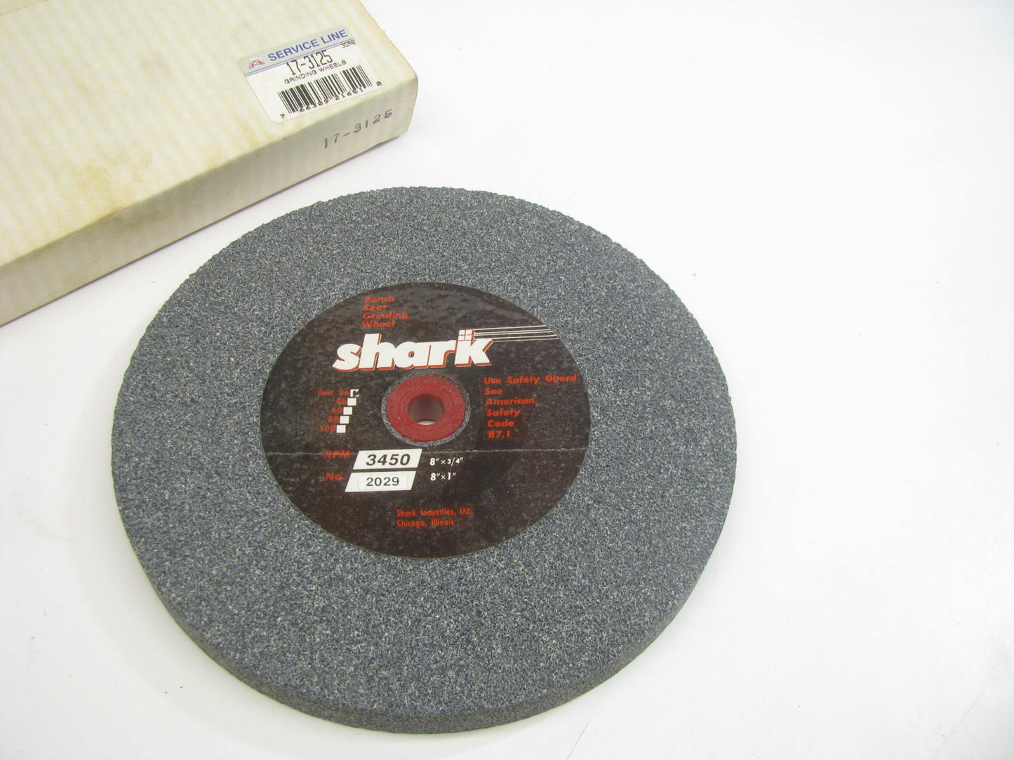 Big A 17-3125 Shark Bench Grinding Wheel - 8'' X 3/4'' - 36 Grit Aluminum Oxide