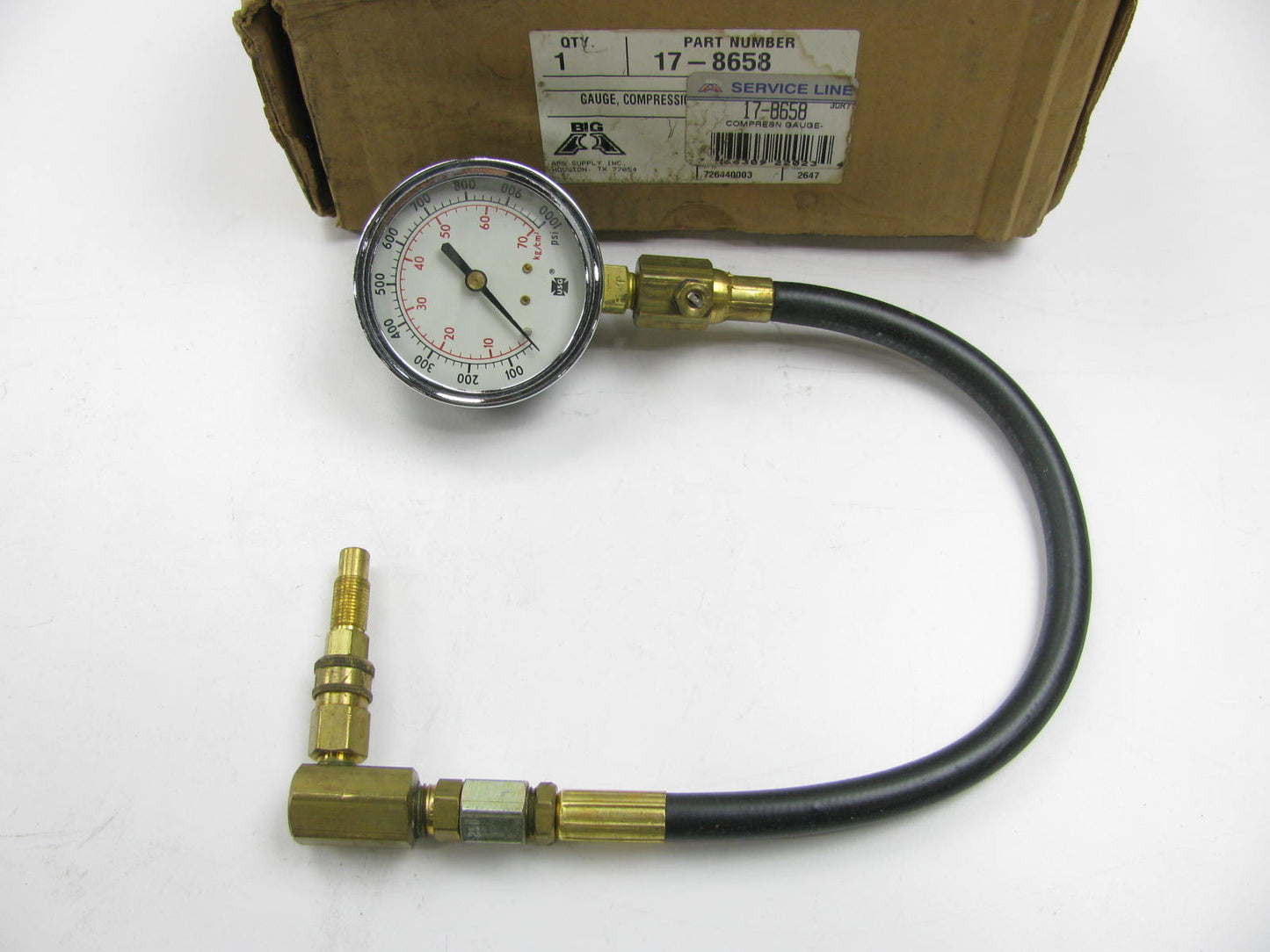 Big A 17-8658 Engine Compression Tester Test Gauge