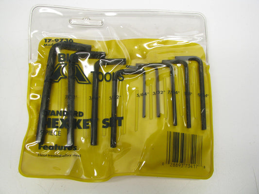 Big A 17-9736 Standard Hex Key Tool Set With Pouch - MADE IN USA