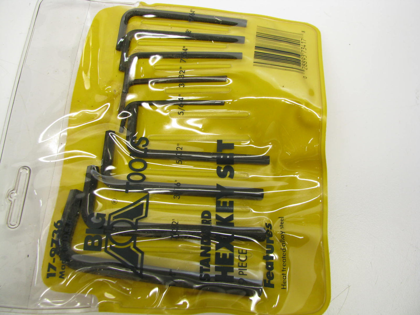 Big A 17-9736 Standard Hex Key Tool Set With Pouch - MADE IN USA