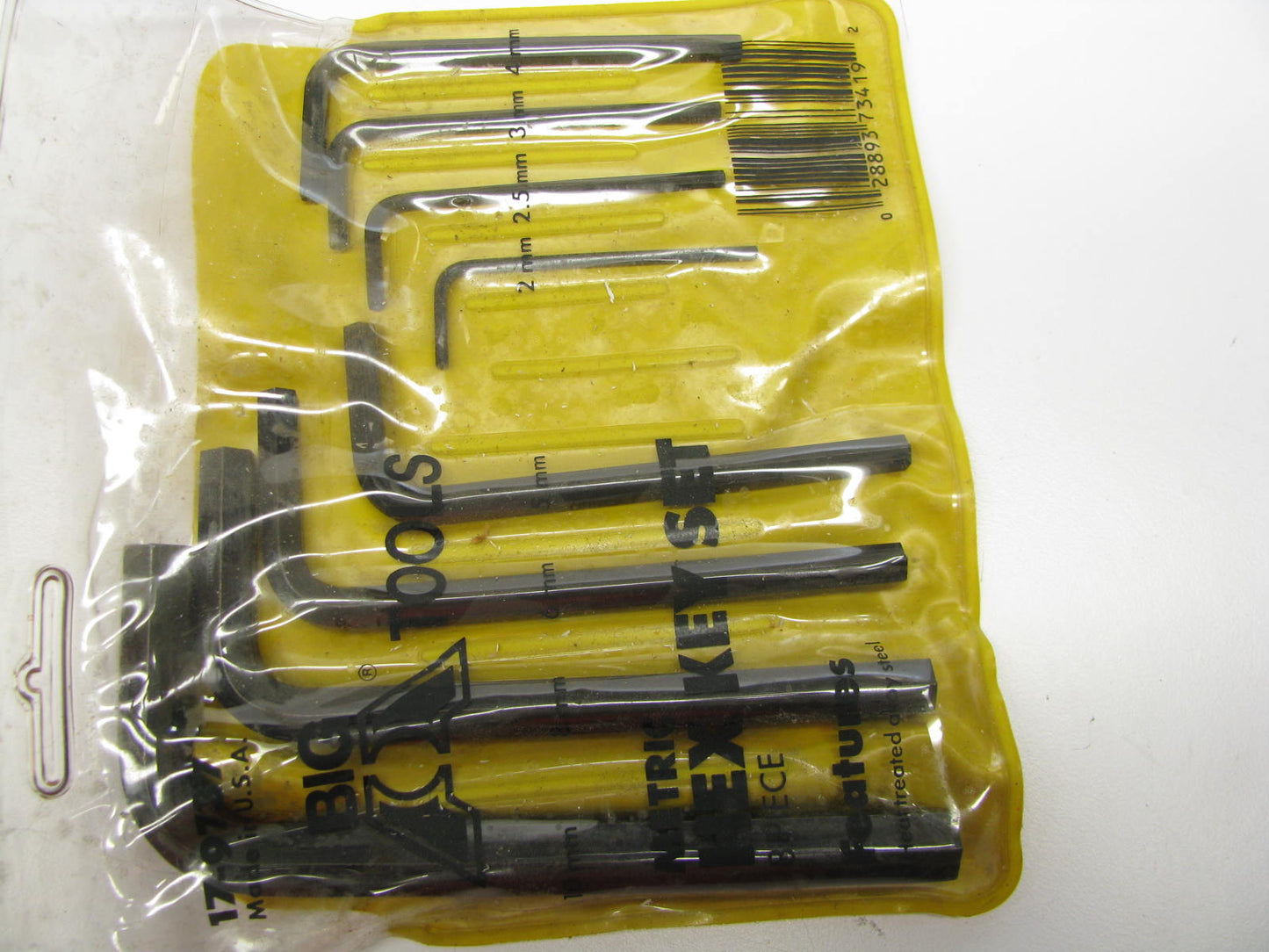 Big A 17-9737 Metrix Hex Key Tool Set 2, 2.5, 3, 4, 5, 6, 8 & 10mm - MADE IN USA