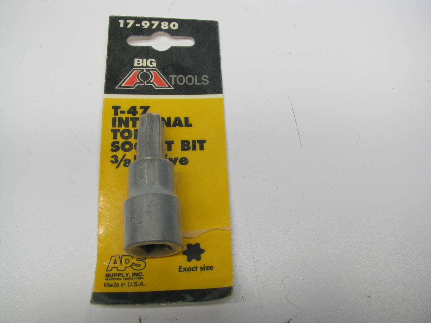 Big A 17-9780 T-47 Internal Torx Socket Bit - 3/8'' Drive