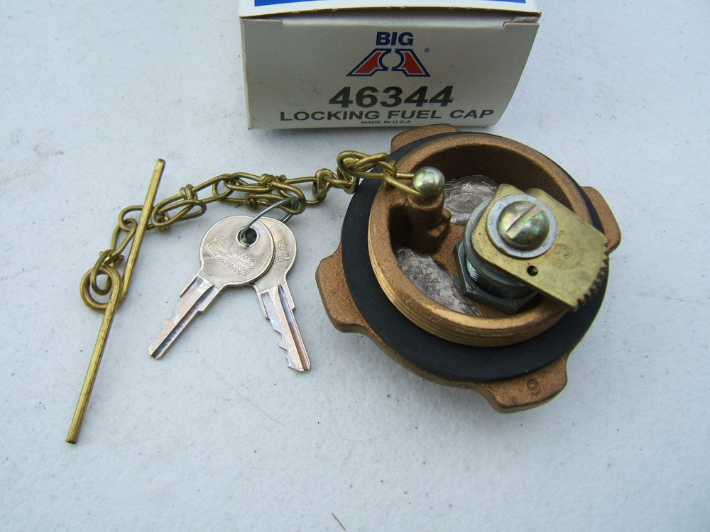 Big A 46344  Solid Brass Locking Saddle Fuel Tank Cap Velvac 68L-3
