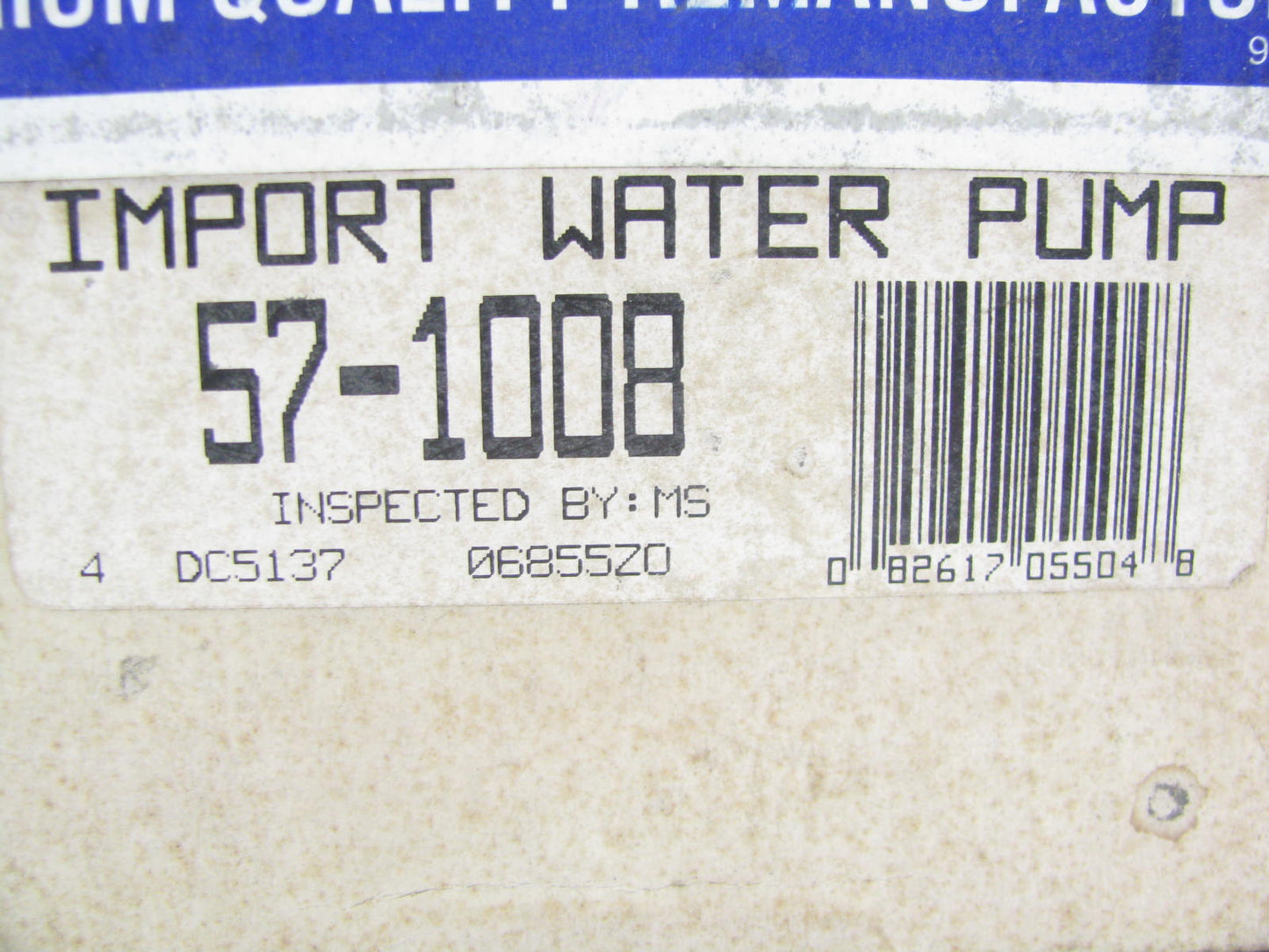 Big A 57-1008 Reman Engine Water Pump For 1976-1977 Toyota 2.2L-L4