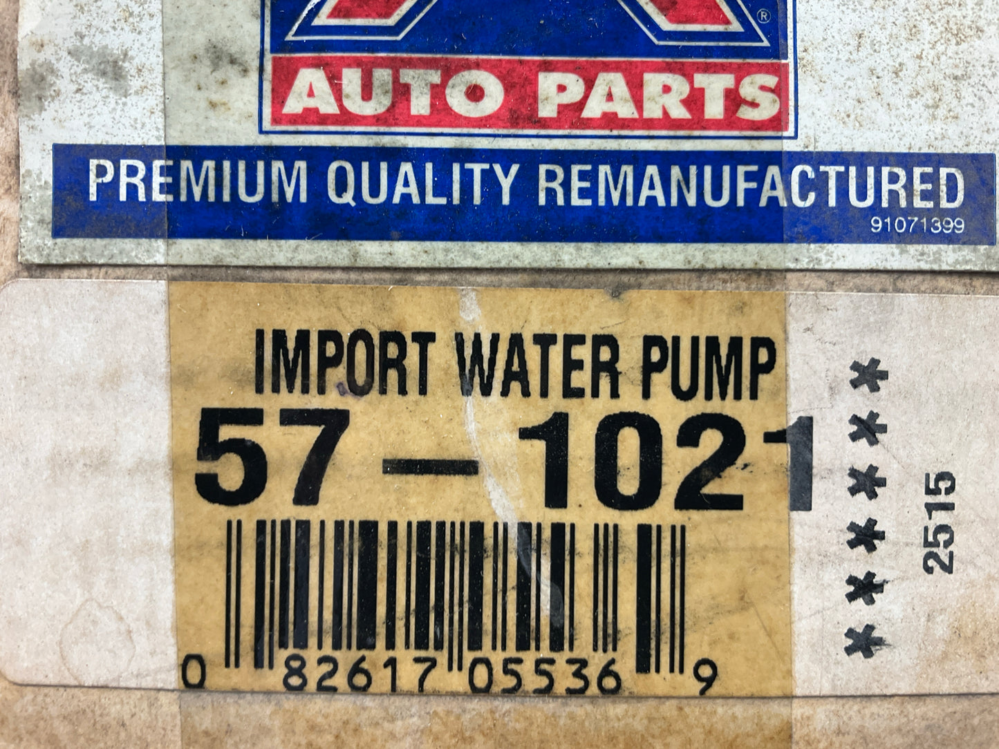 Big A 57-1021 Reman Water Pump For 1975-82 Datsun 1.2L 1.4L 1.5L-L4