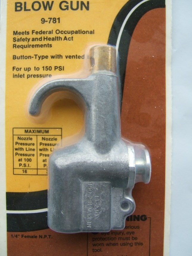 Big A 9-781 Button Type Safety Blow Gun With Vented Tip 1/4'' NPT Fitting