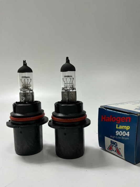 (2) Big A 9004 Halogen High / Low Beam Headlamp Headlight Light Bulb