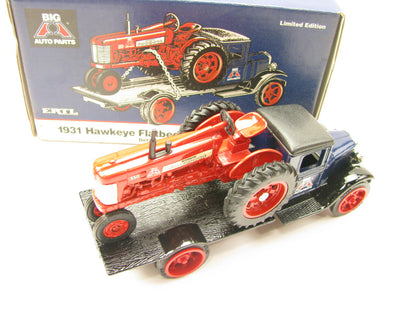 ERTL BIG A AUTO PARTS 1931 Hawkeye Flatbed Model Truck With FARMALL 350 Tractor