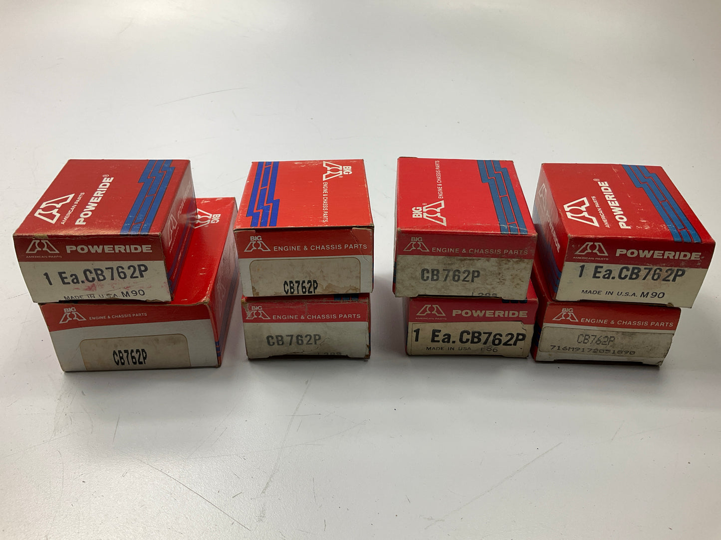 (8) Big A CB762P Connecting Rod Bearings STD 1957-76 Buick 364 400 401 425 455