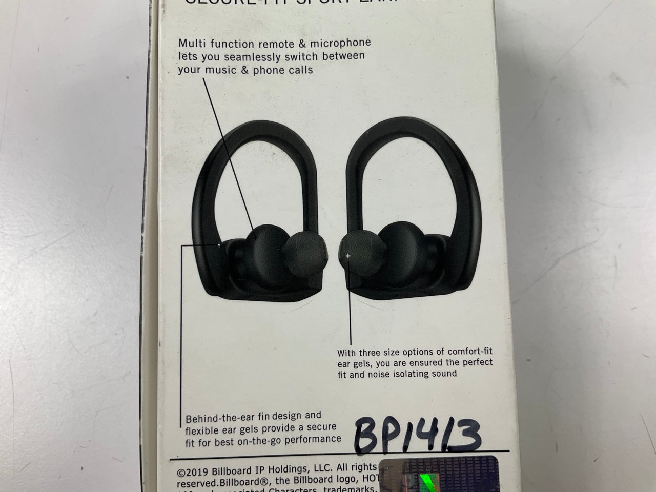 Billboard BB2516 BLACK True Wireless Secure Fit Sport Bluetooth Earphones