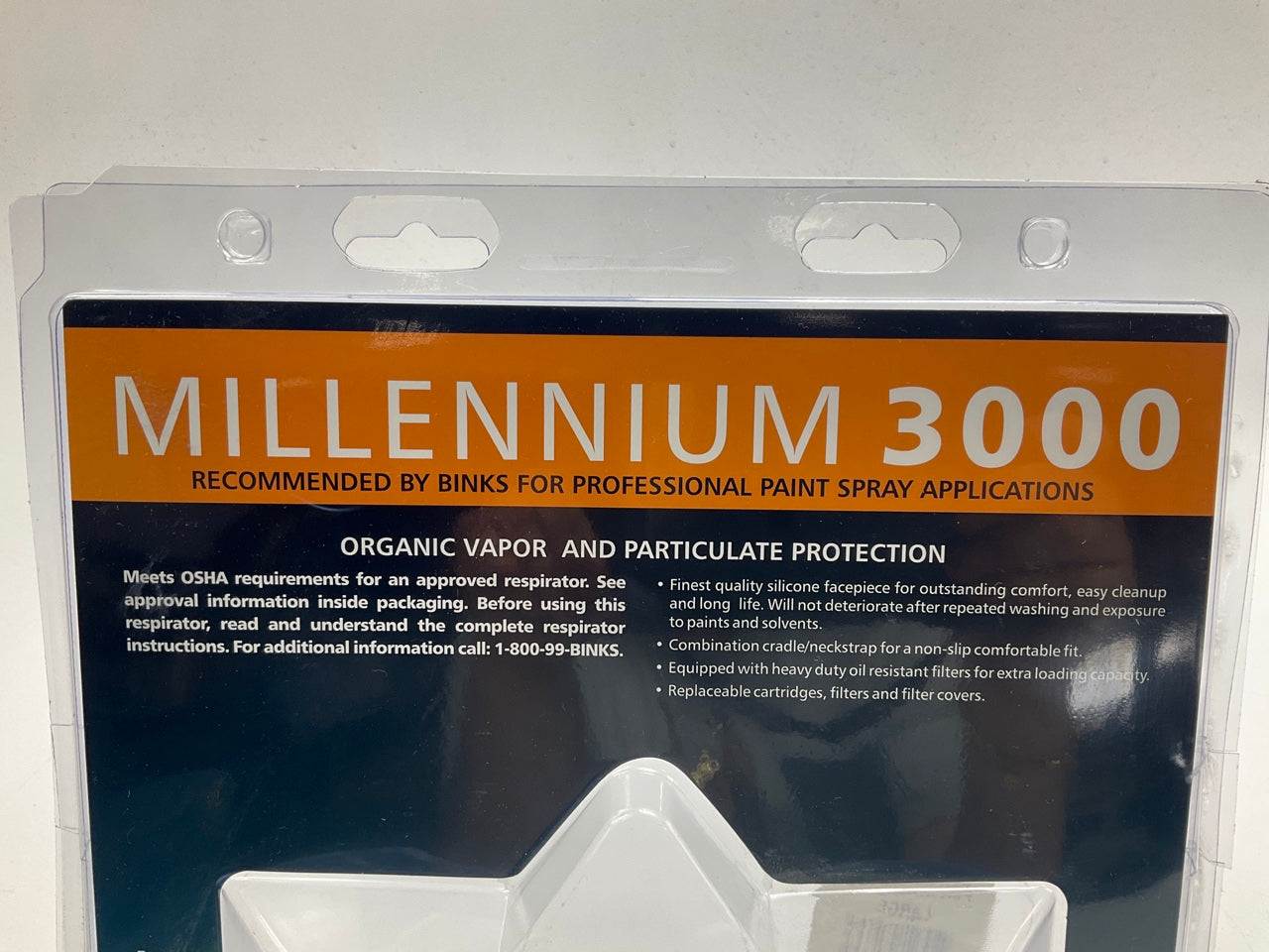 Binks 40-143 Large Millennium 3000 Dual Canister Respirator Mask