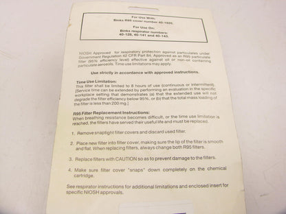 Binks 40-1924 Millennium 3000 Respirator Pre Filters - 10 Pack