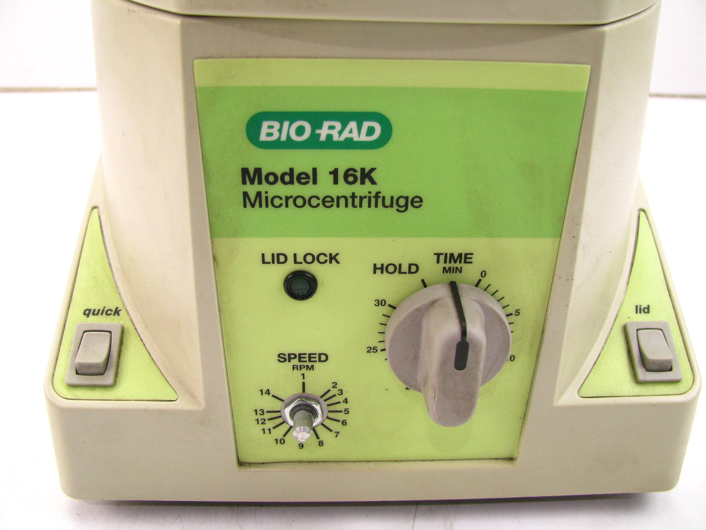 TESTED - Bio-Rad Microcentrifuge Model 16K - MISSING SPEED CONTROL KNOB