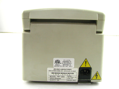 TESTED - Bio-Rad Microcentrifuge Model 16K - MISSING SPEED CONTROL KNOB