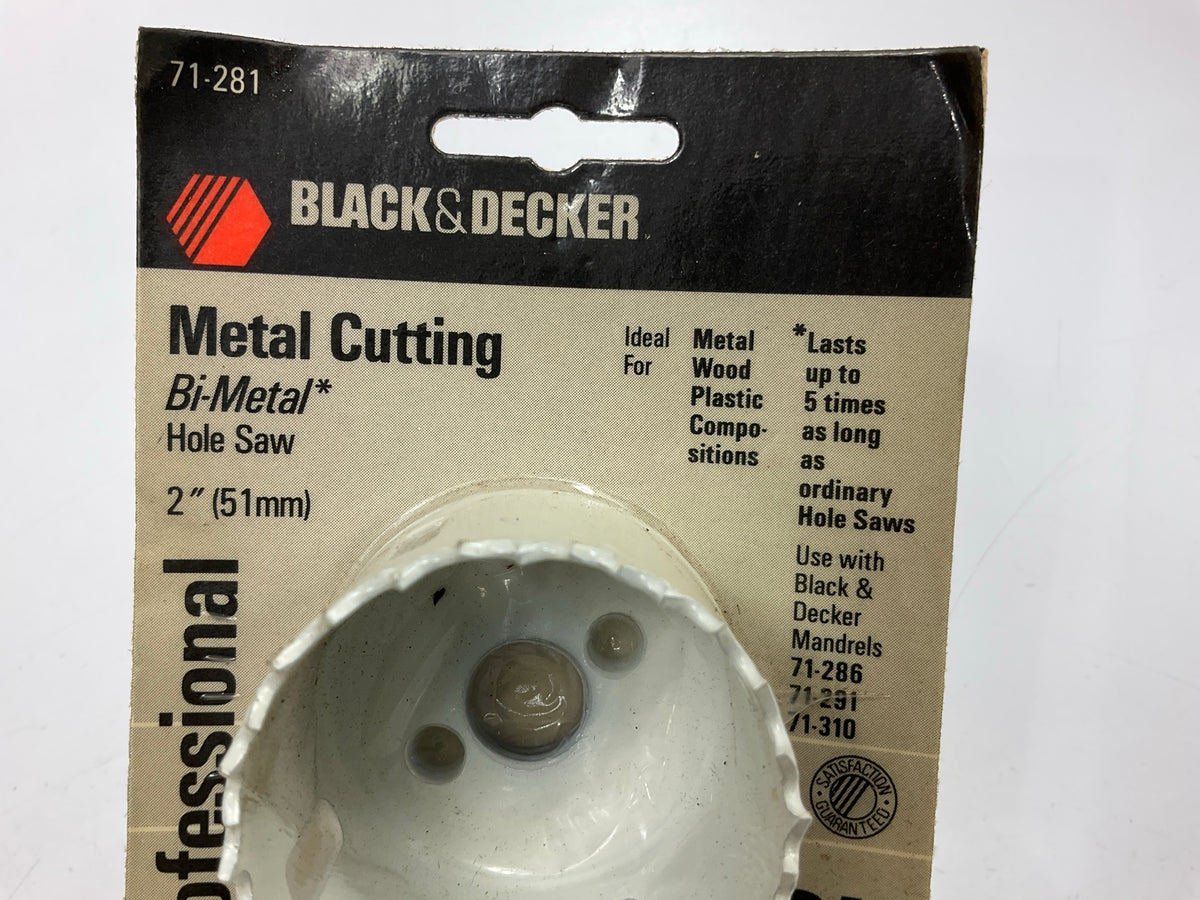 (2) Black & Decker 71-281 2'' (51mm) Professional Bi-Metal Hole Saw