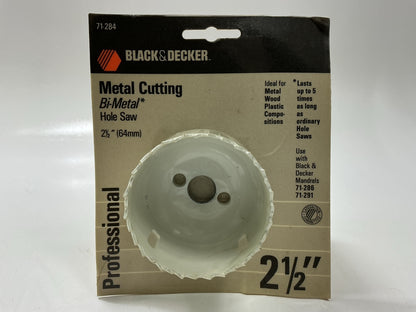 Black & Decker 71-284 2- 1/2'' BI-Metal Pro Hole Saw (Cuts Metal Wood & Plastic)