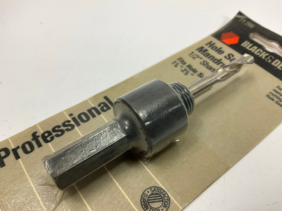 (3) Black & Decker 71-286 Hole Saw Mandrel 1/2'' Shank - 1-1/4''-2-1/2'' Saw Range