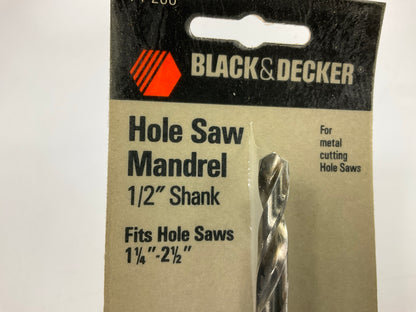 (3) Black & Decker 71-286 Hole Saw Mandrel 1/2'' Shank - 1-1/4''-2-1/2'' Saw Range