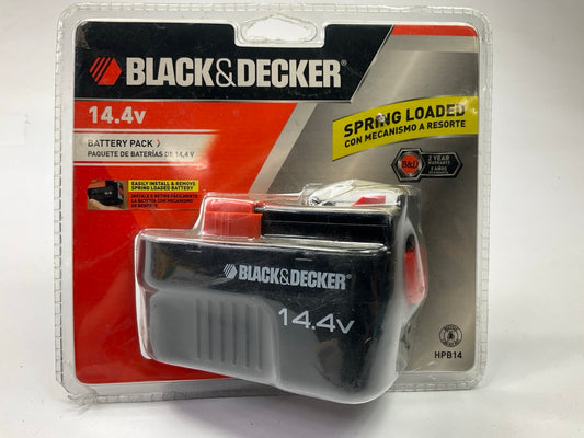 GENUINE, SEALED Black & Decker HPB14 14.4V Slide Pack Battery, Spring Loaded