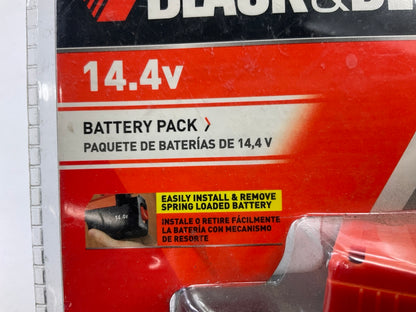 GENUINE, SEALED Black & Decker HPB14 14.4V Slide Pack Battery, Spring Loaded