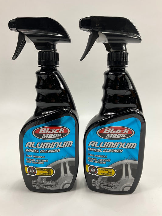 Black Magic 120004 3-In-1 Wheel Cleaner, Polisher, Protectant - 23 Oz - 2 Pack