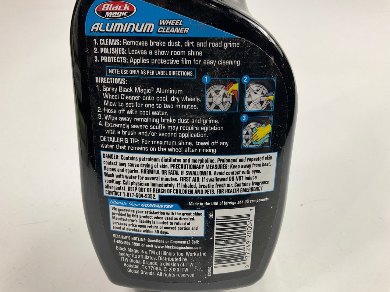 Black Magic 120004 3-In-1 Wheel Cleaner, Polisher, Protectant - 23 Oz - 2 Pack