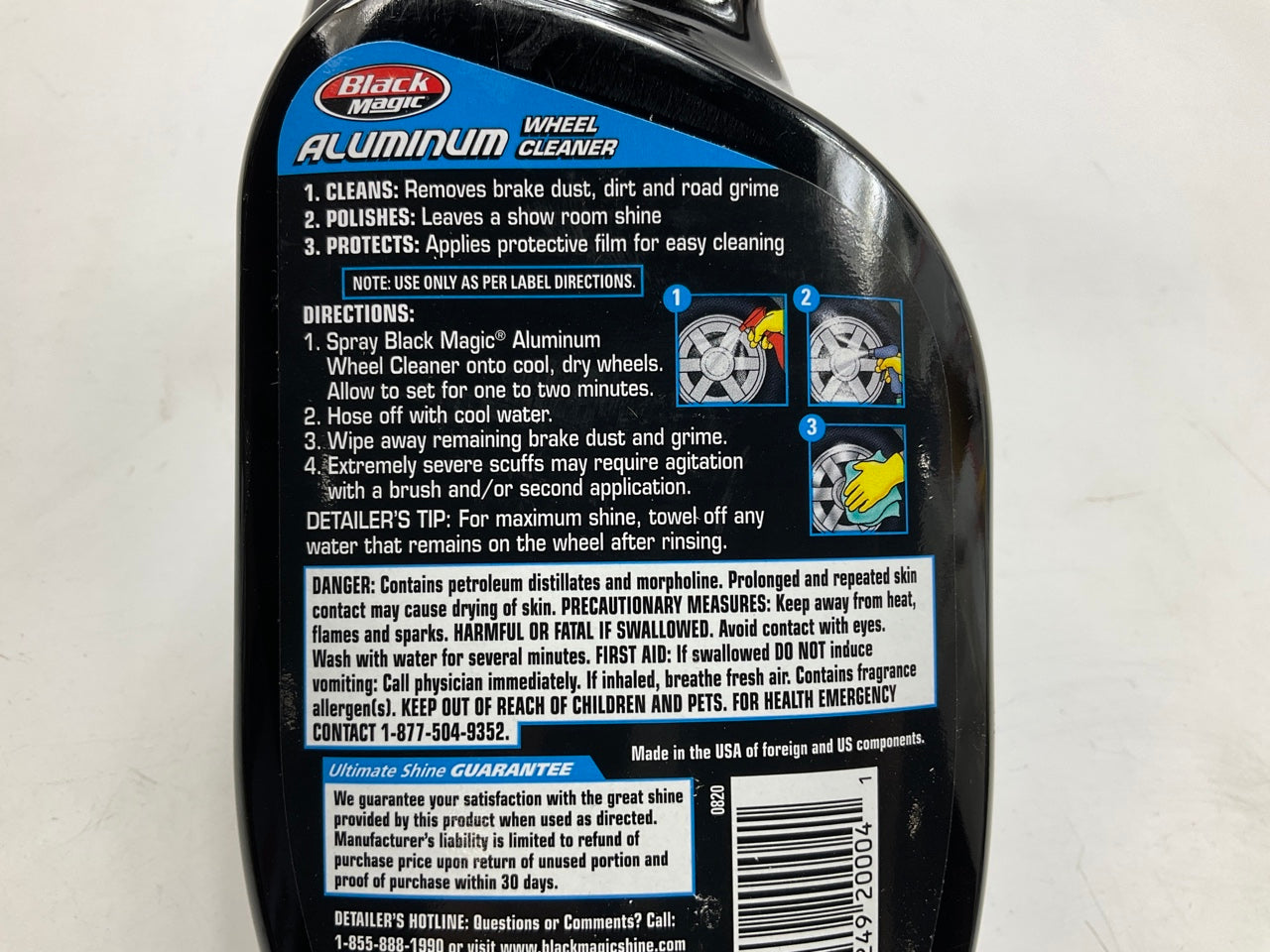 (4) Black Magic 120004 3-In-1 Aluminum Wheel Cleaner, Polisher & Protectant 23oz